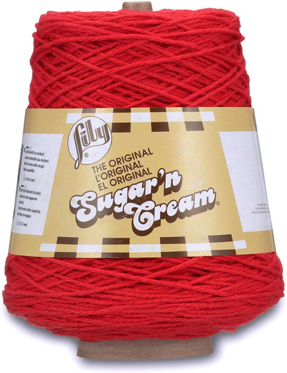 Sugar'N Cream Cotton Cone Yarn, 14 Oz, Soft Ecru, 1 Cone