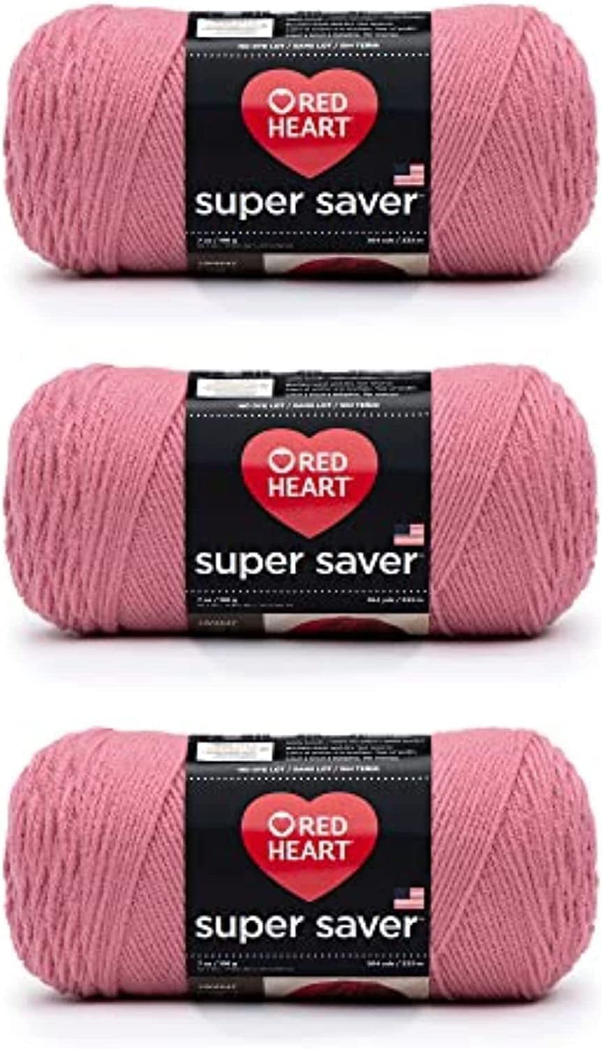 Super Saver White Yarn - 3 Pack of 198G/7Oz - Acrylic - 4 Medium (Worsted) - 364 Yards - Knitting/Crochet