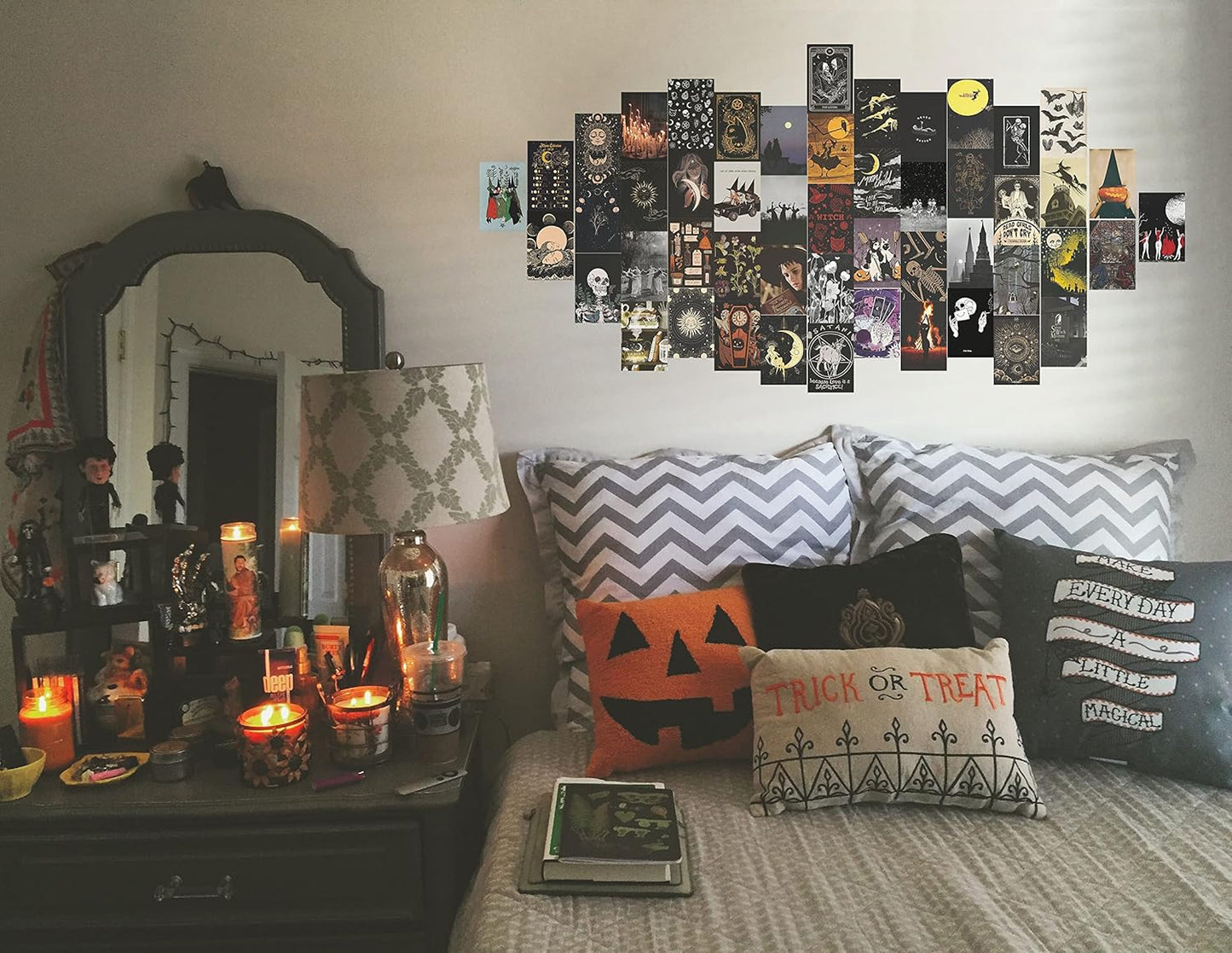 Witchy Room Decor Aesthetic, Witch Decor, Withy Aesthetic Wall Collage Kit, 50Pcs Witchy Posters for Room, Gothic Decor, Wiccan Decor, Pagan Decor (Set of 50, 4" × 6")