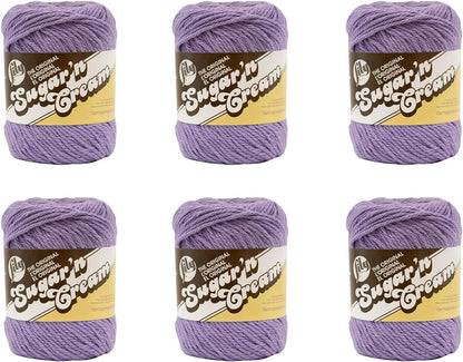 Sugar 'N Cream the Original Solid Yarn, 2.5Oz, Medium 4 Gauge, 100% Cotton - Ecru - Machine Wash & Dry