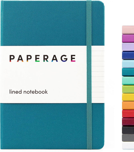 Lined Journal Notebook, (Turquoise), 160 Pages, Medium 5.7 Inches X 8 Inches - 100 Gsm Thick Paper, Hardcover