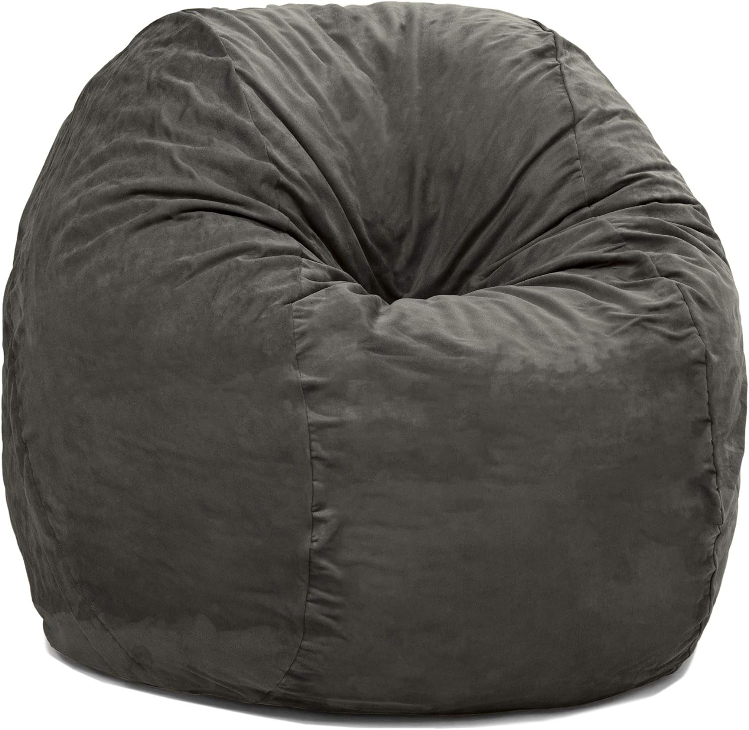 Saxx 4 Ft Plush round Bean Bag, 4-Foot, Microsuede Charcoal