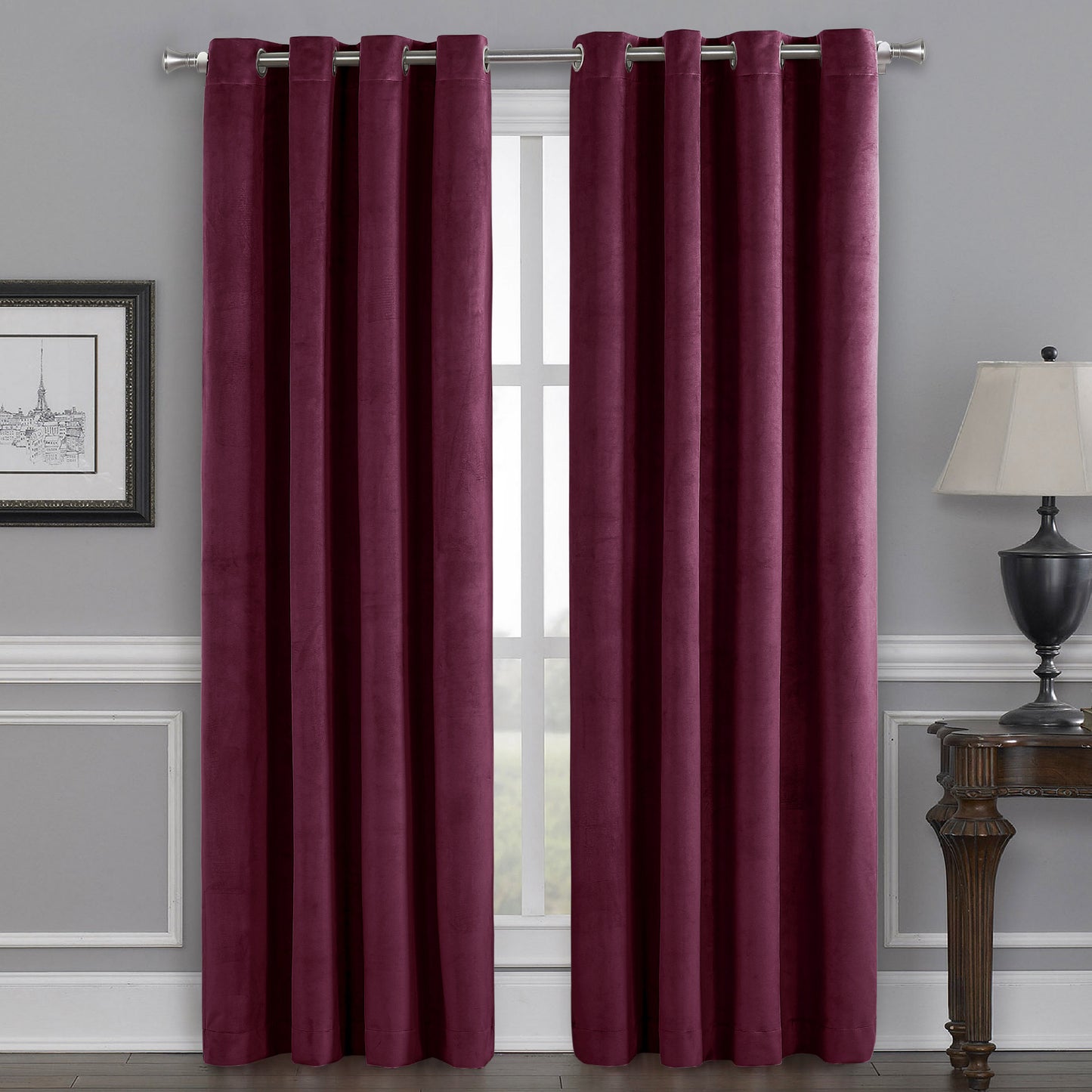 Total Blackout Velvet Window Curtain, 2-Pack