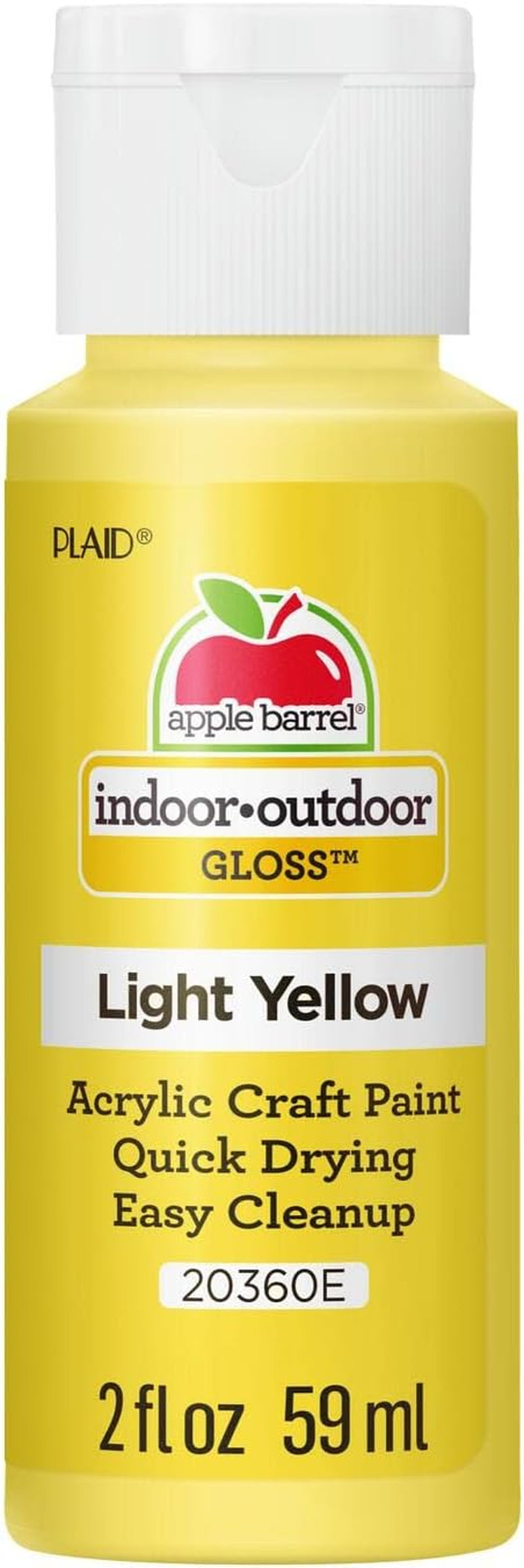 Gloss Acrylic Paint in Assorted Colors (2-Ounce), 20621 White