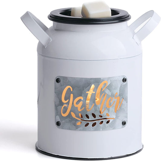 Milk Can Wax Melt Warmer, Scentsy Wax Warmer,Metal Wax Burner, Farmhouse Wax Warmers for Melting Scented Wax Cubes,Candle Wax Warmer for Rustic Home Décor, Office, Birthday Gifts