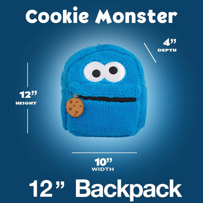 Elmo and Cookie Monster Mini Backpacks for Toddler, Boys, and Girls, School or Travel