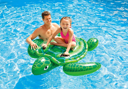 Lil' Sea Turtle Inflatable Pool Float: Animal Pool Toy for Kids – 2 Heavy-Duty Handles – 88Lb Weight Capacity – 59" X 50" – for Ages 3+