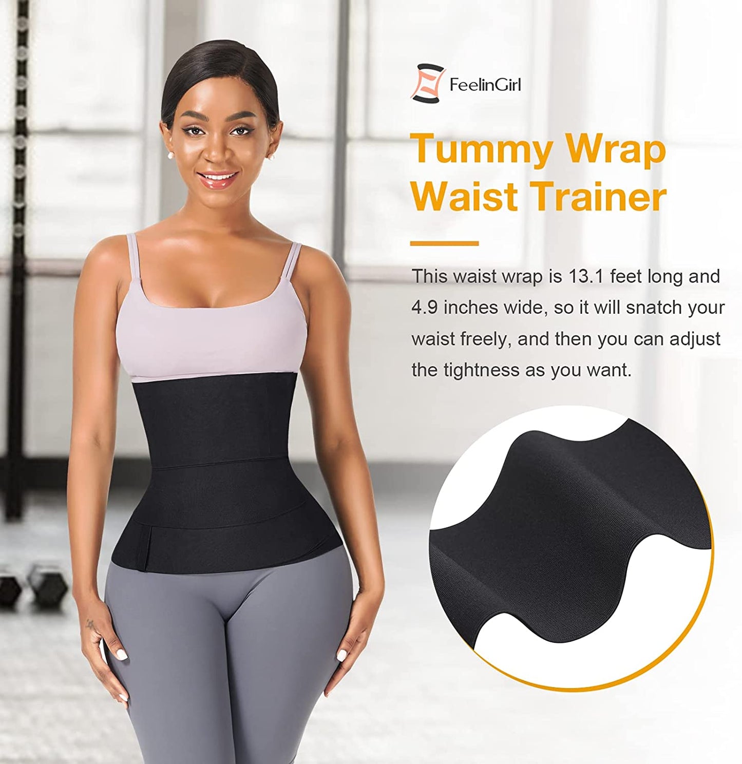 Waist Trainer for Women Bandage Wrap Sauna Belt Long Torso Tummy Wraps Belly Body Shaper Waist Trimmer Belt