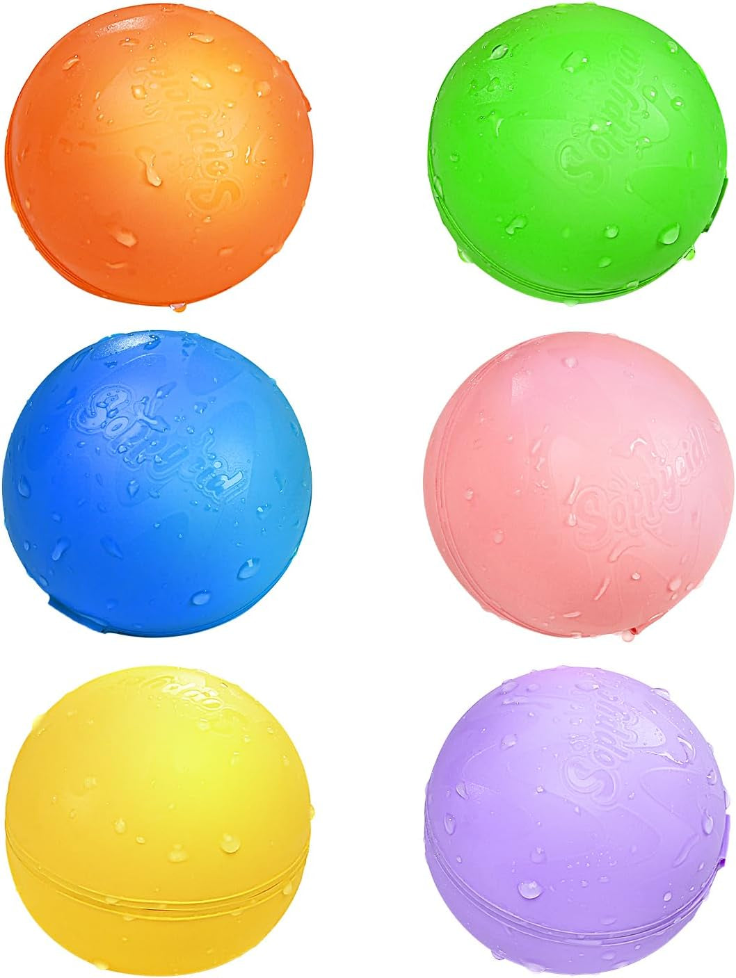 SOPPYCID Reusable Magnetic Water Balloons, 12 Pack Refillable Water Bombs Self Sealing Quick Fill, Latex-Free Silicone Outdoor Toys for Kids Adults Summer Fun Pool Beach Water Toys Birthday Gifts