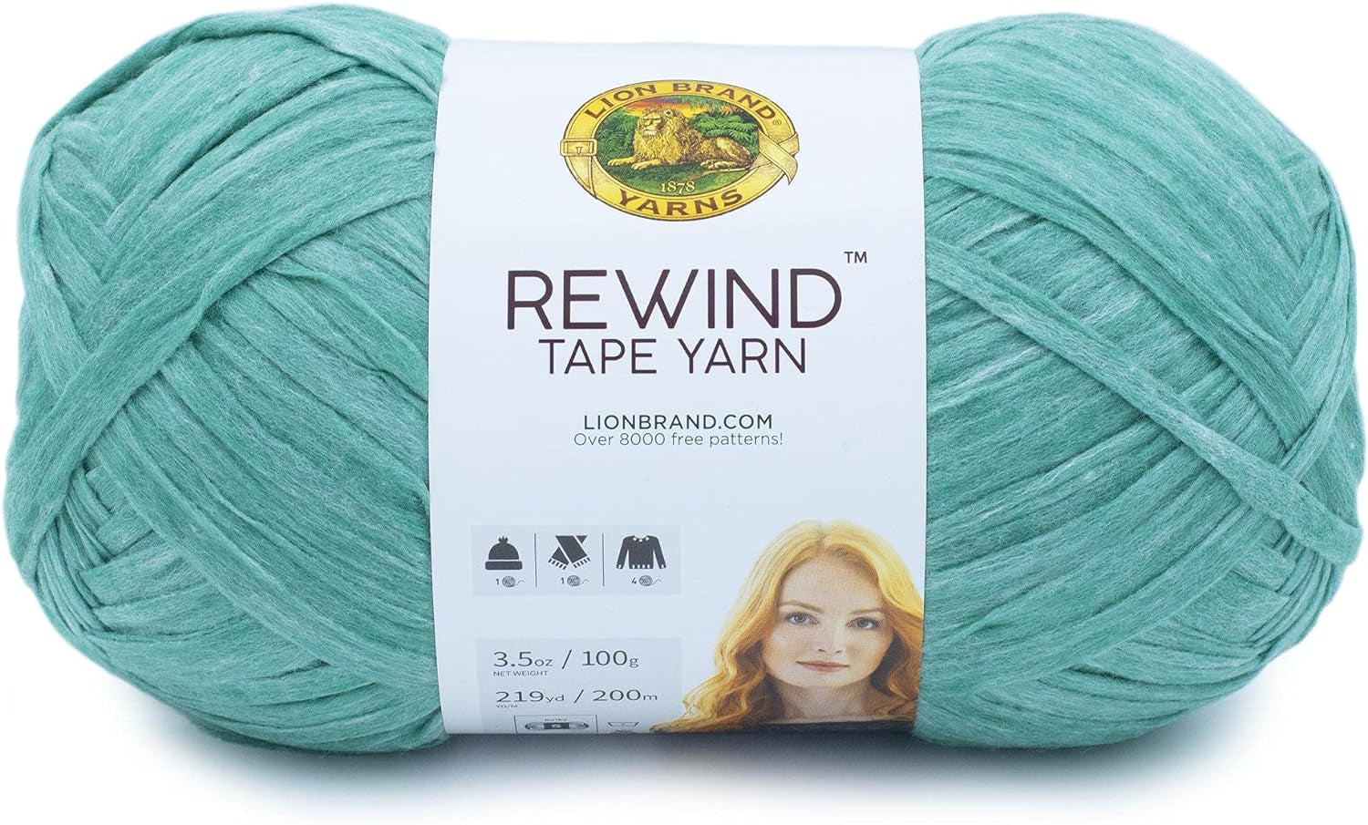 Rewind Yarn, Yarn for Knitting and Crocheting, Craft Tape Yarn, 1-Pack, Willow