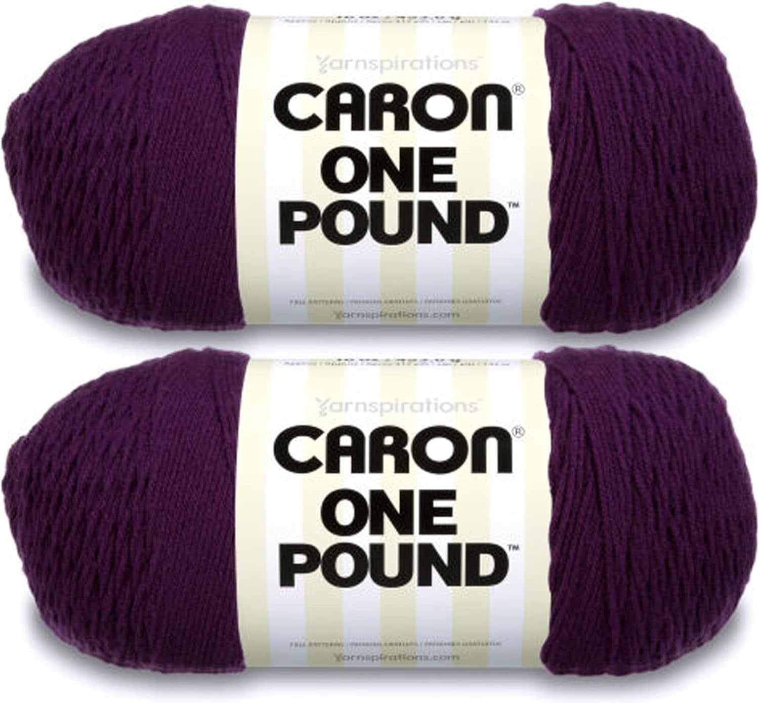 One Pound White Yarn - 2 Pack of 454G/16Oz - Acrylic - 4 Medium (Worsted) - 812 Yards - Knitting/Crochet