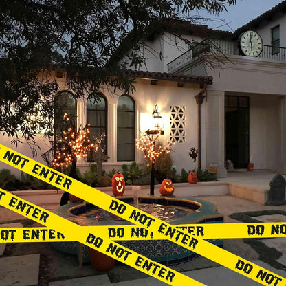 Halloween Caution Tape 1.9Inch X 82Feet Halloween Decorations Caution Tape Halloween Tape Halloween Fright Tape Scary Hazard Warning Tape for Halloween Party Decorations Indoor Outdoor (Do Not Enter)