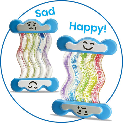 My Feelings Rainbow Fidget Tube, Mindfulness for Kids, Stress Toys for Kids, Sensory Play Therapy Toys, Calm down Classroom, Calming Corner Items Kids, Social Emotional Learning Activities