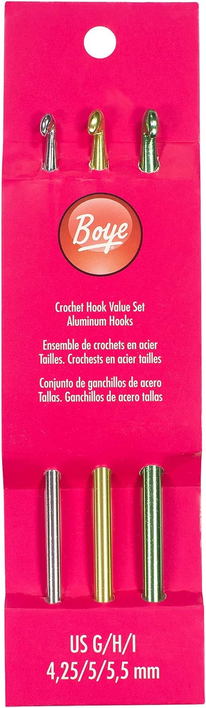 Crochet Set Alum Sz Notion, Hook Sizes: 3.125-6.5 Mm, US D-K, Assorted