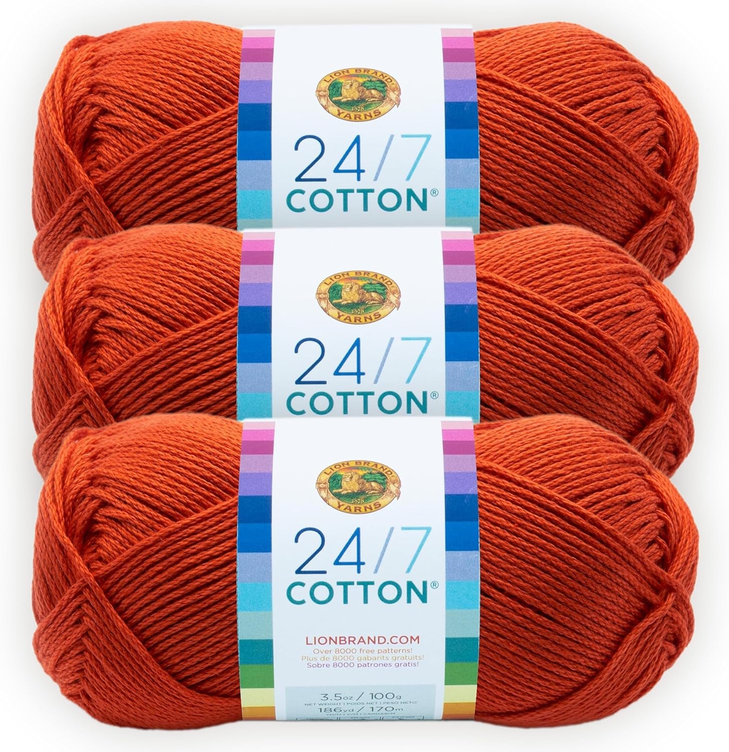 (1 Skein) 24/7 Cotton® Yarn, White