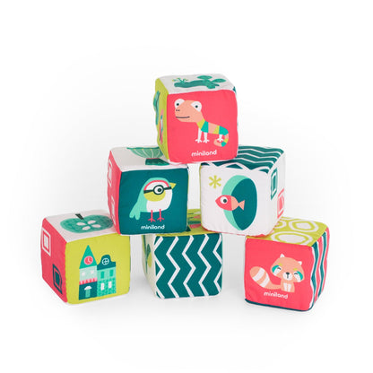 Feel to Learn: Soft Rattle Cubes Set - Loomini
