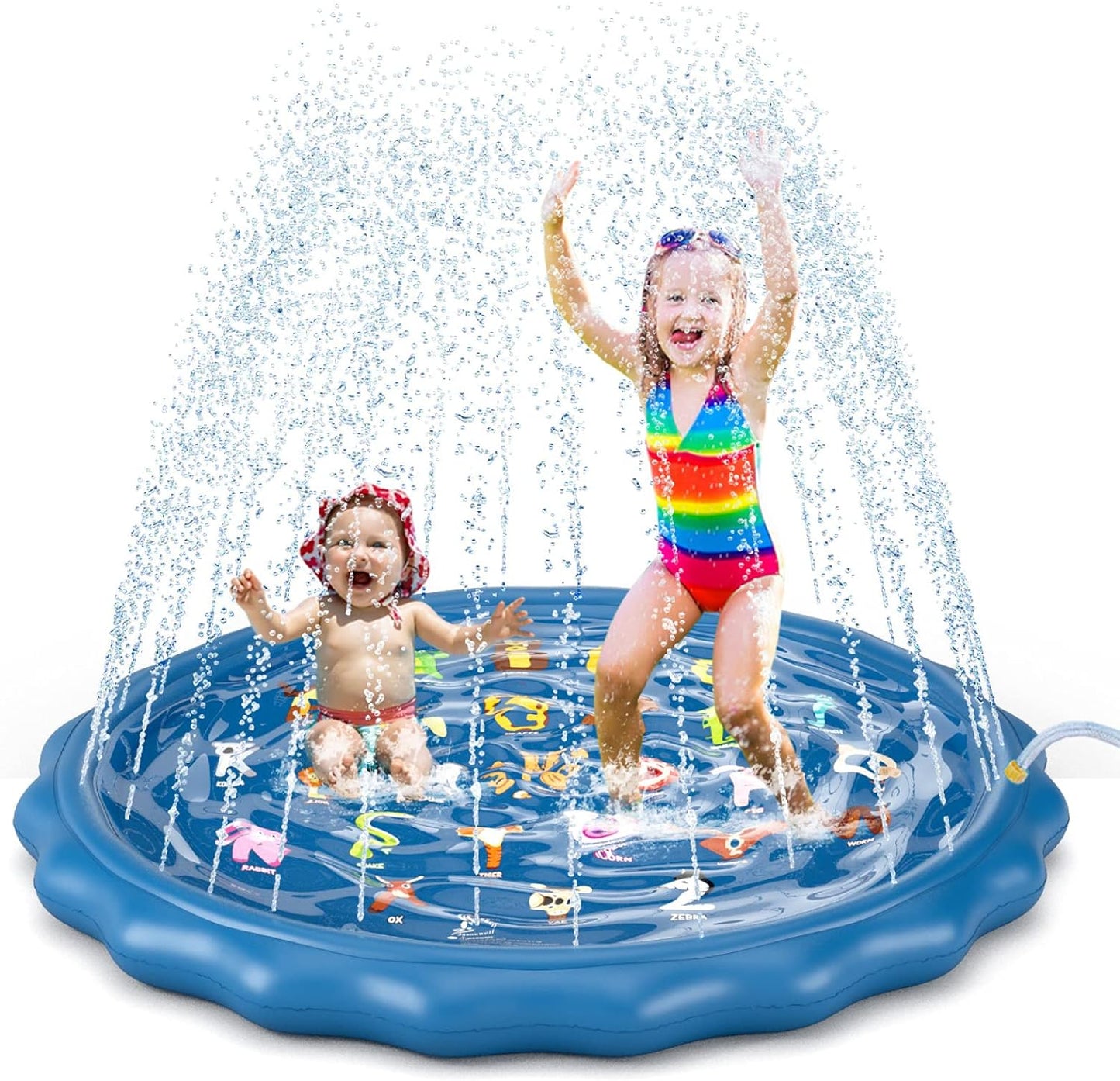 Splash Pad Sprinkler/ Play Mat for Kids, Outdoor Water Toys Inflatable for Baby Toddler Boys Girls Children Age 18+ Months ,Outside Backyard Dog Pool