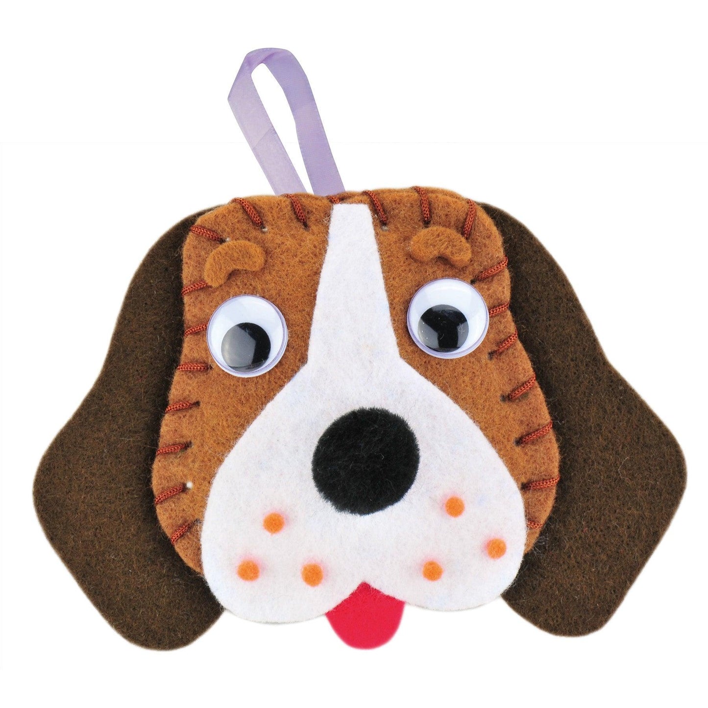 Felt Sewing Dog Kit, Beagle, 5" x 5.5" x 1", 6 Kits - Loomini