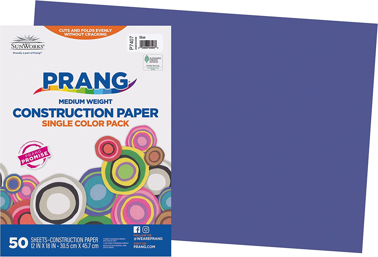 (Formerly ) Construction Paper, White, 12" X 18", 50 Sheets