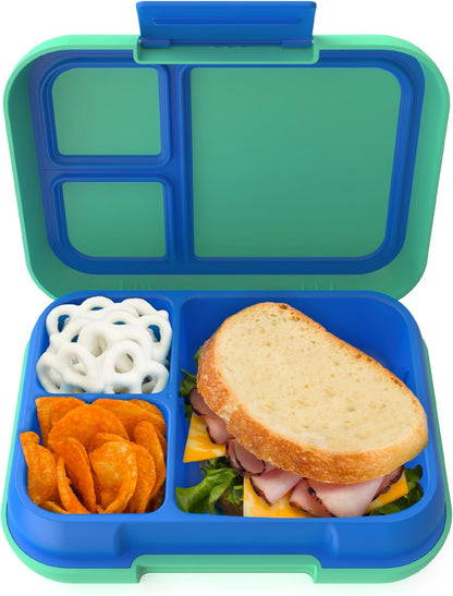 ® Pop - Leak-Proof Lunch Box & Removable Divider for Ages 8+ & Teens - Lunch Container Holds 5 Cups of Food; 3-4 Compartments; Microwave/Dishwasher Safe; 2 Year Warranty (Periwinkle/Pink)