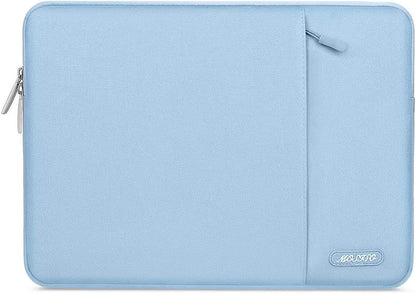 Laptop Sleeve Bag Compatible with Macbook Pro 16 Inch 2024-2019 M3 A2991 M2 A2780 M1 A2485 A2141/Pro Retina 15 A1398, 15-15.6 Inch Notebook, Polyester Vertical Case with Pocket, Air Blue