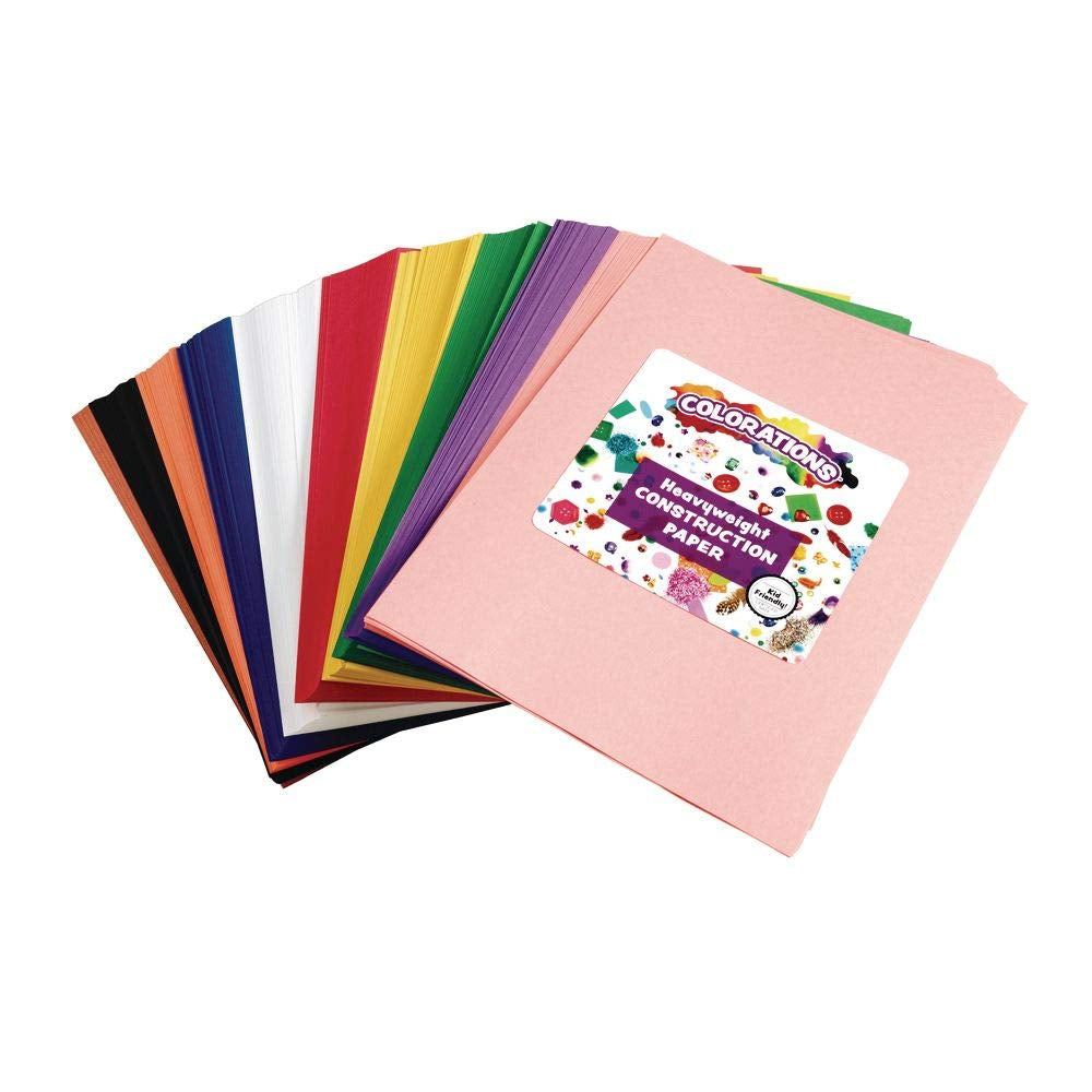 Construction Paper Pack, 10 Assorted Colors, 12 Inches X 18 Inches, 300 Sheets, Heavyweight Construction Paper, Crafts, Art, Kids Art, Painting, Coloring, Drawing, Creating, Arts and Crafts