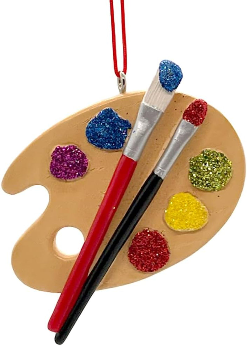 Ganz Painters Palette Resin Hanging Christmas Ornament - Size 3 In.