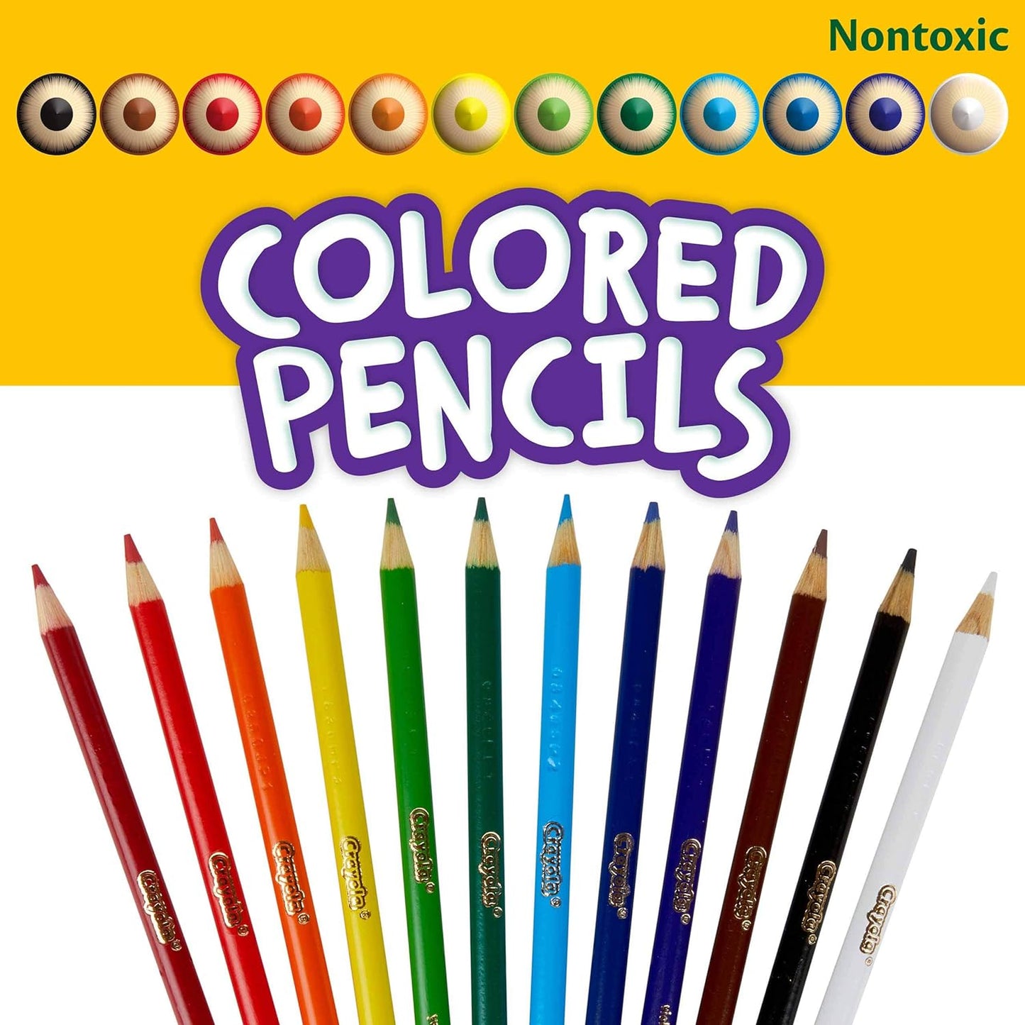 Bulk Colored Pencils for Kids (24Pk), Bulk School Supplies for Teachers, Back to School Classroom Supplies, 12 Colors [Amazon Exclusive]