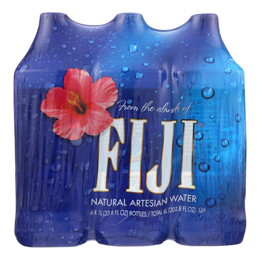 Fiji Natural Artesian Water Artesian Water -1 Liter - Case Of 2 - 6/33.8fl Oz - Loomini