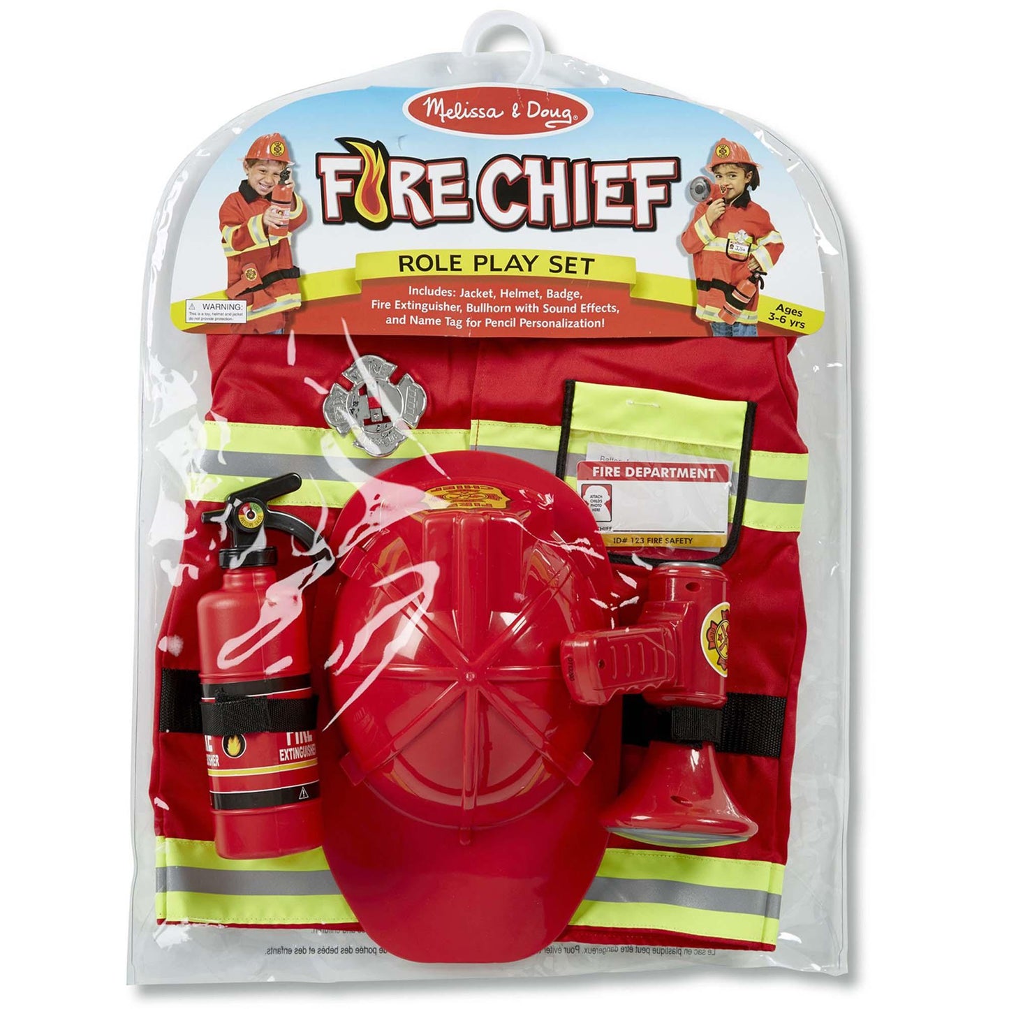 Fire Chief Role Play Costume Set - Loomini