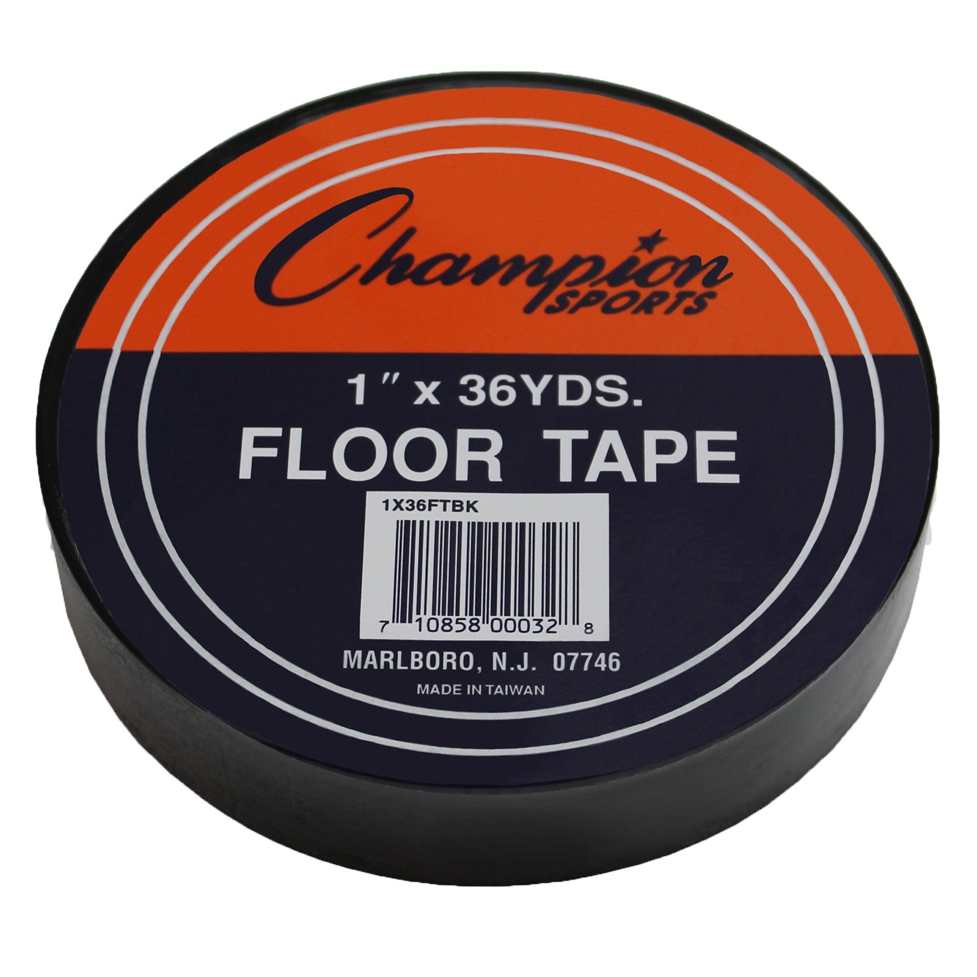 Floor Marking Tape, 1" x 36 yd, Black, 6 Rolls - Loomini