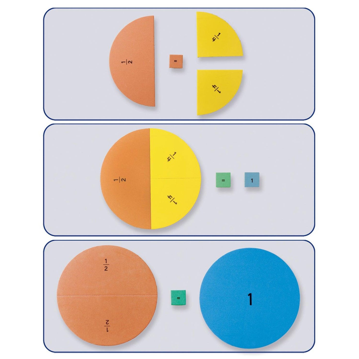 Foam Magnetic Fraction Circles, 87 Pieces - Loomini