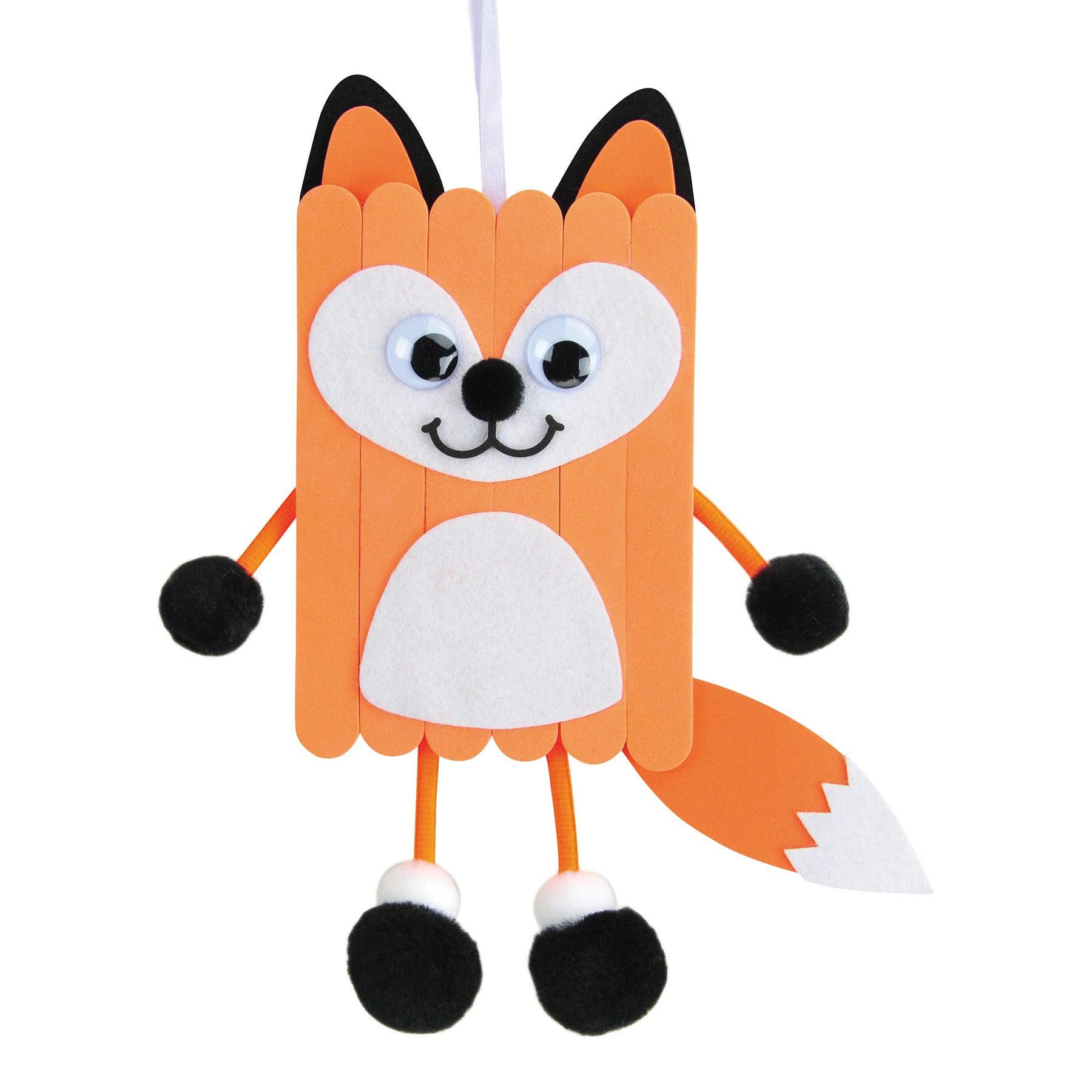 Foam Stick Animal Kit, Fox, 6.75" x 11" x 1", 6 Kits - Loomini