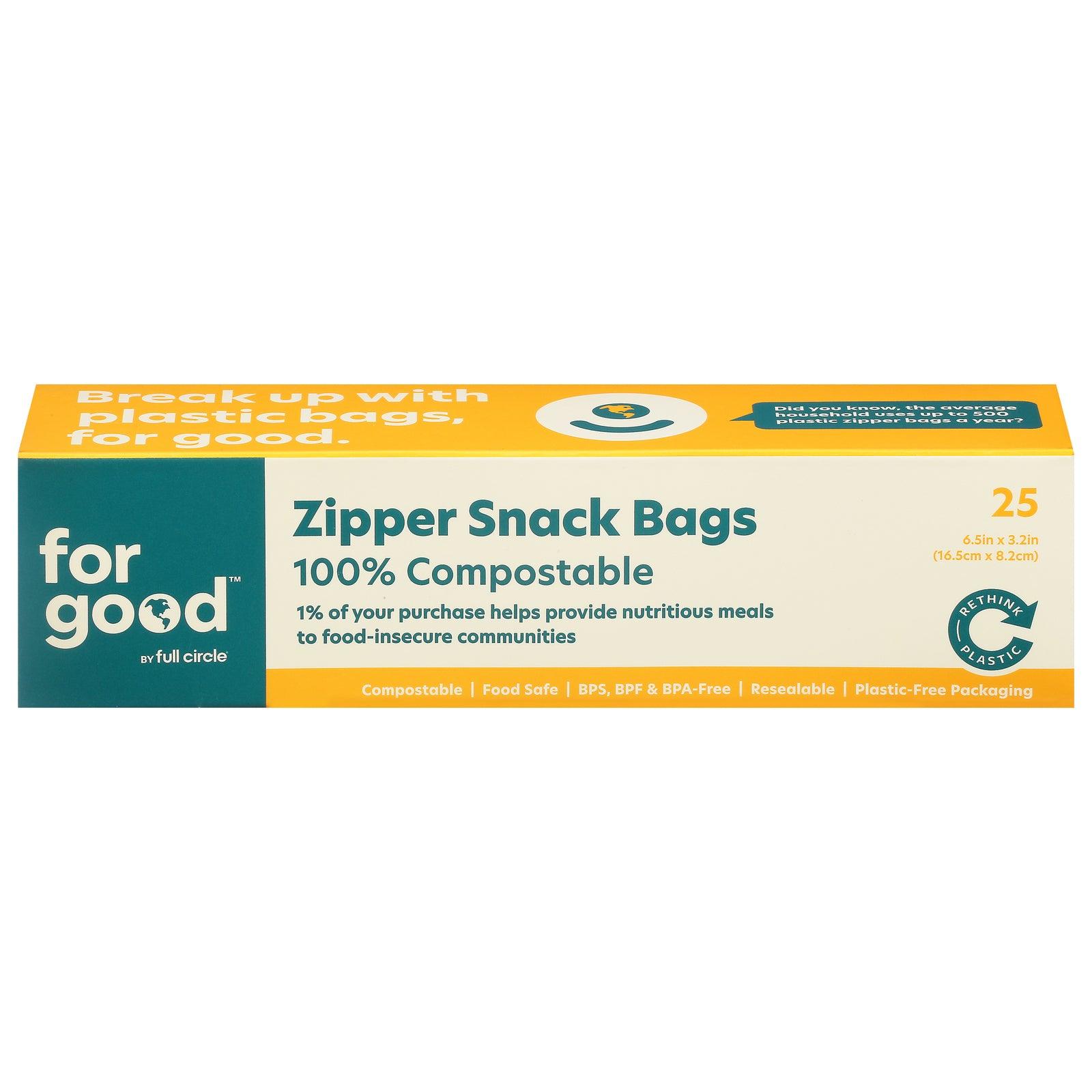 For Good - Snack Bags Zipper - Case Of 6-25 Ct - Loomini