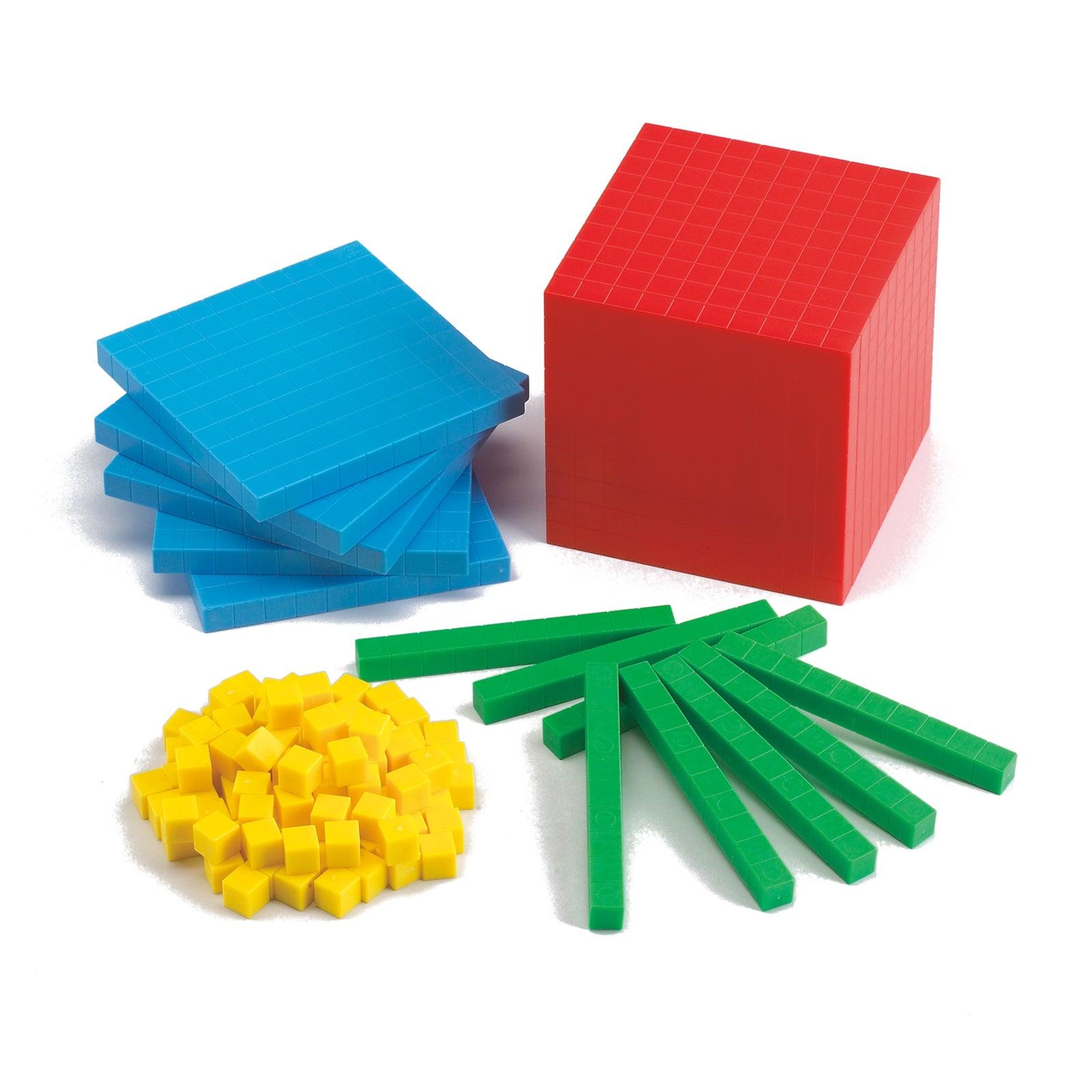 Four Color Plastic Base Ten Set - 121 Pieces - Loomini