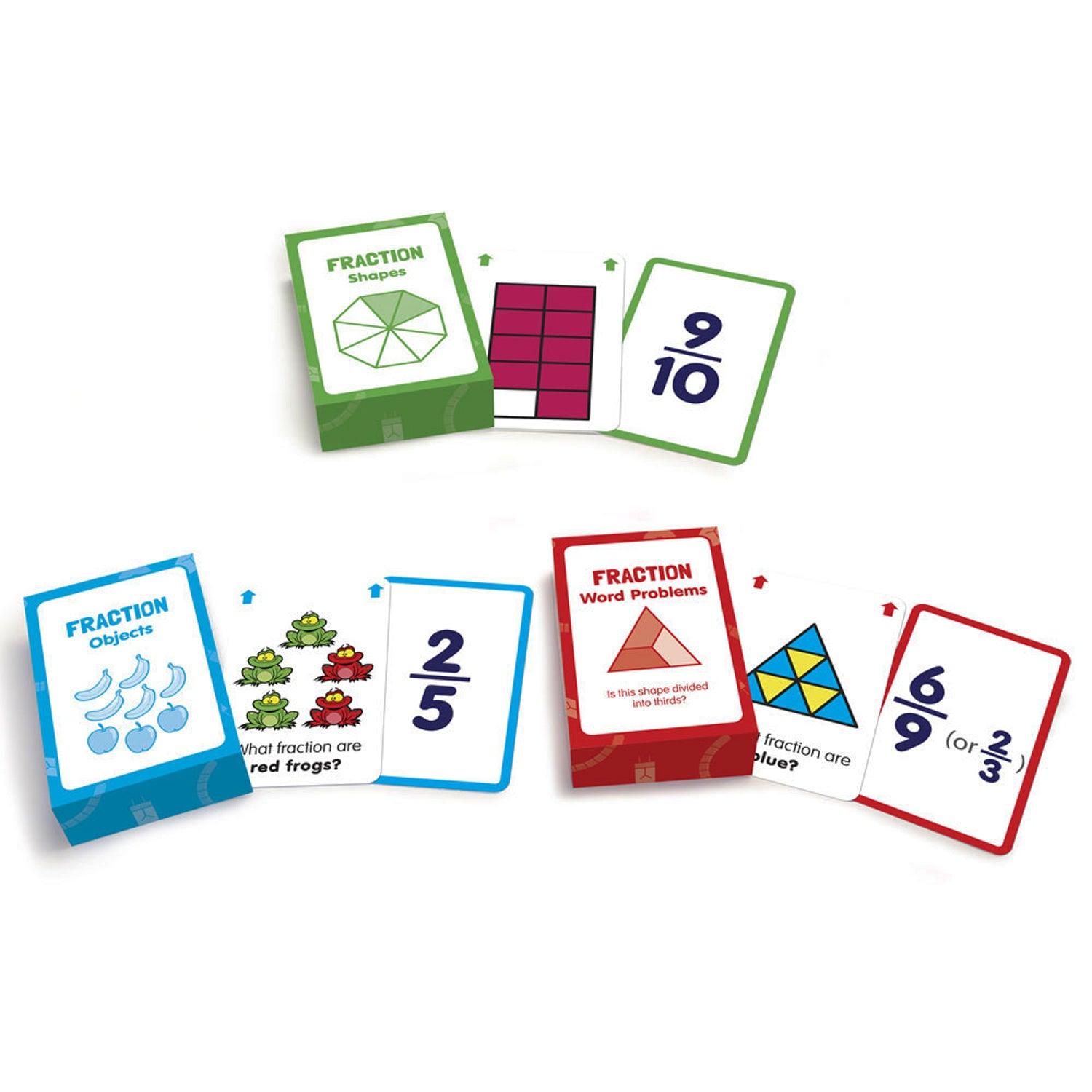 Fraction Flashcards, 3 Sets Per Pack, 3 Packs - Loomini