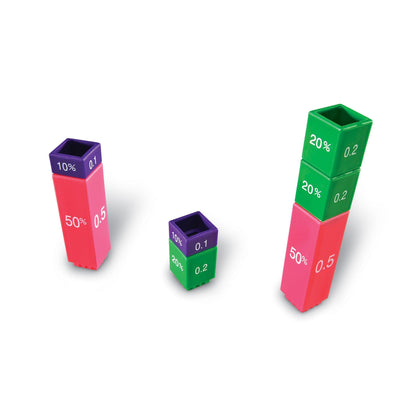 Fraction Tower® Equivalency Cube Set, Set of 51 - Loomini