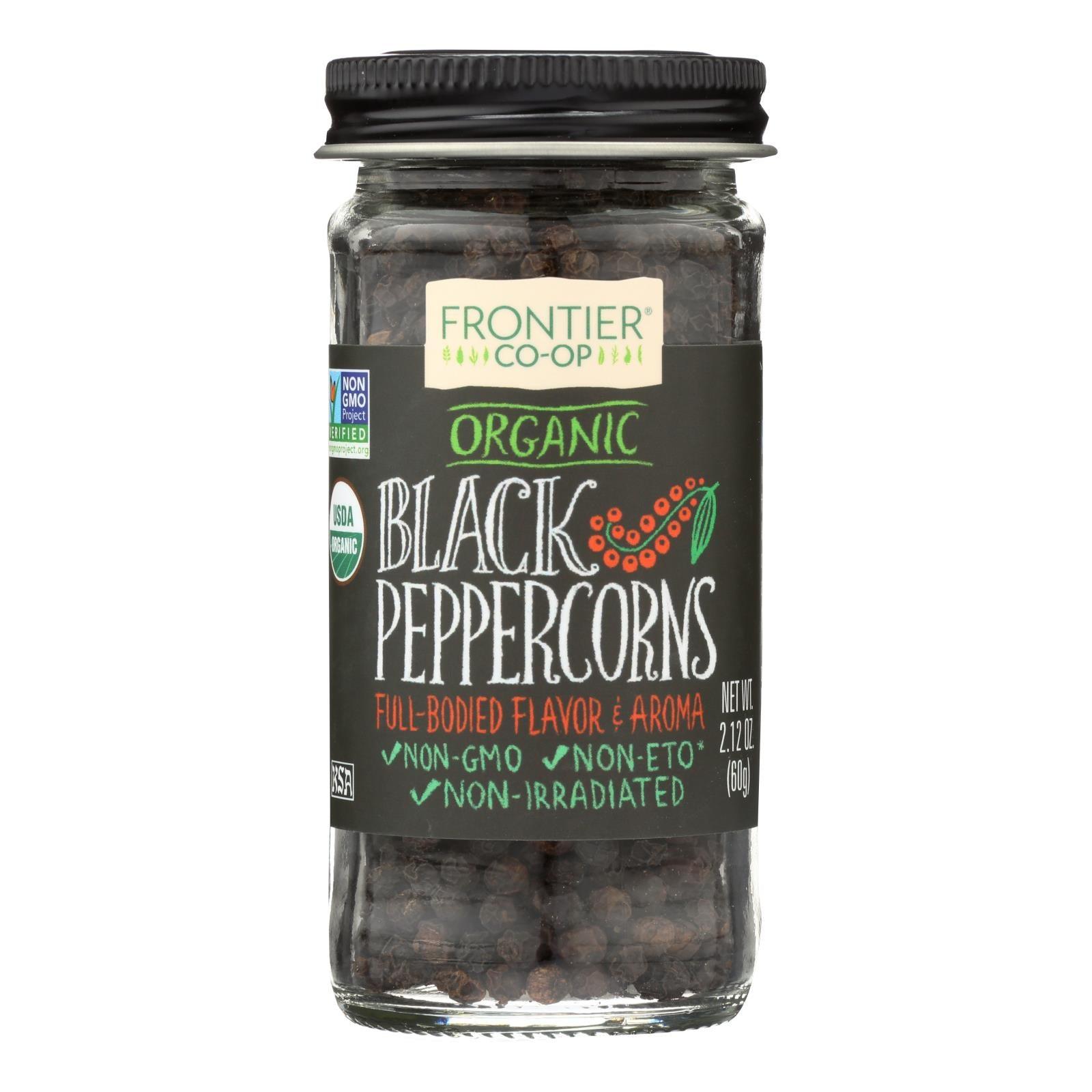 Frontier Herb Peppercorns - Organic - Whole - Black - 2.12 Oz - Loomini