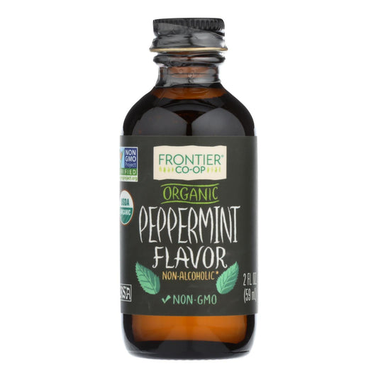 Frontier Herb Peppermint Flavor - Organic - 2 Oz - Loomini