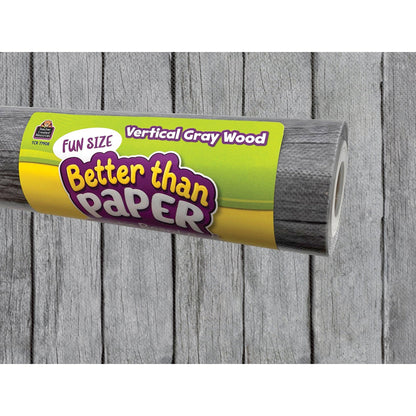 Fun Size Better Than Paper Bulletin Board Roll Vertical Gray Wood, Pack of 2 - Loomini
