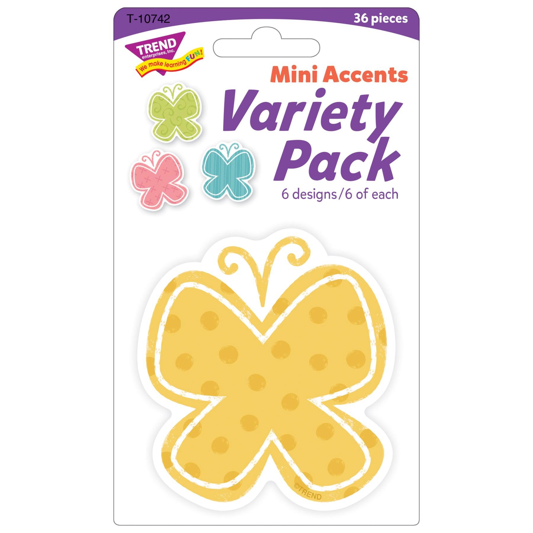 Garden Butterflies Mini Accents Variety Pack, 36 Per Pack, 6 Packs - Loomini