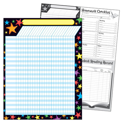 Gel Stars Incentive Chart, 17" x 22", Pack of 6 - Loomini