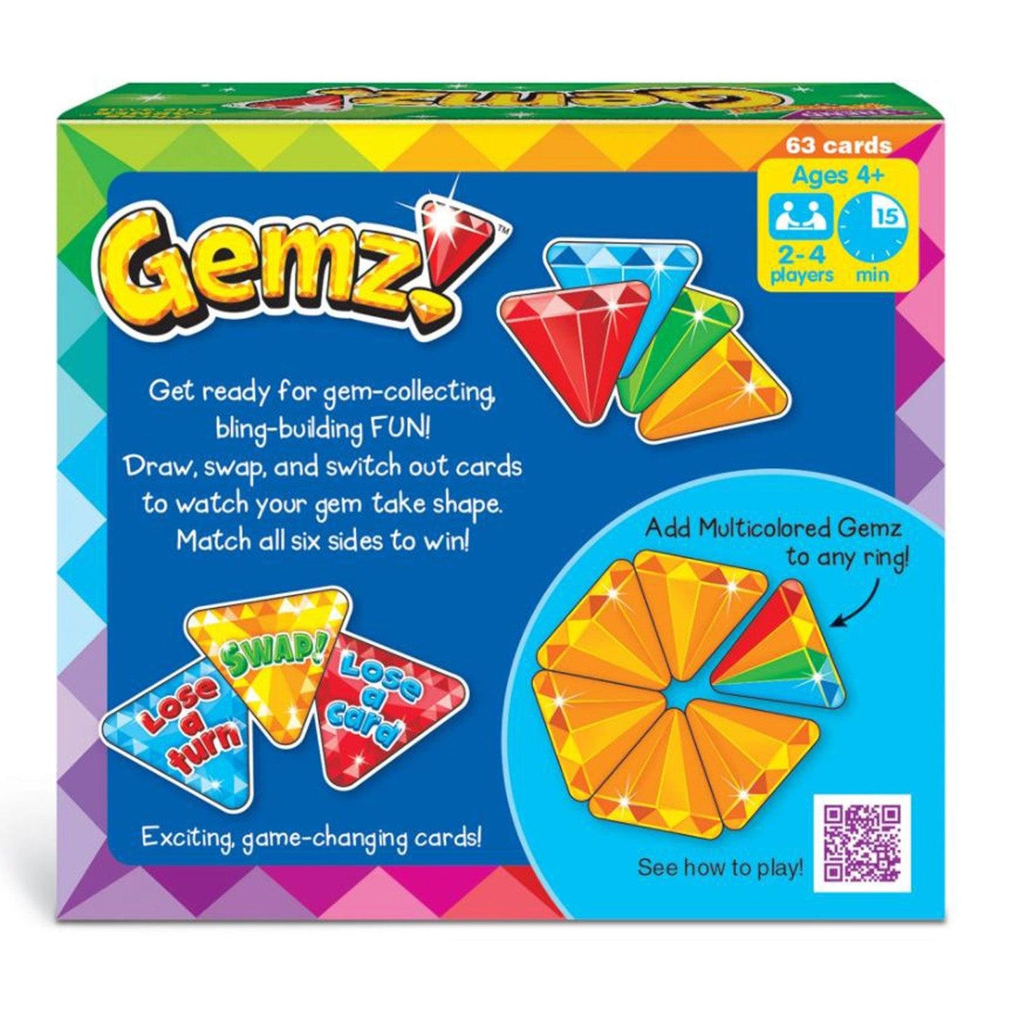 Gemz!™ Three Corner™ Card Game, Pack of 3 - Loomini