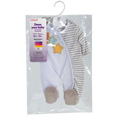 Gender Neutral Doll Pajamas for 15" Dolls - Loomini