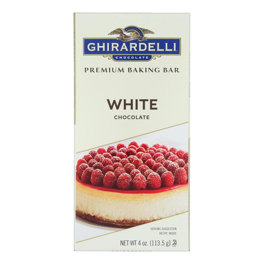 Ghirardelli Baking Bar - Premium Baking Bar White Chocolate - Case Of 12 - 4 Oz. - Loomini