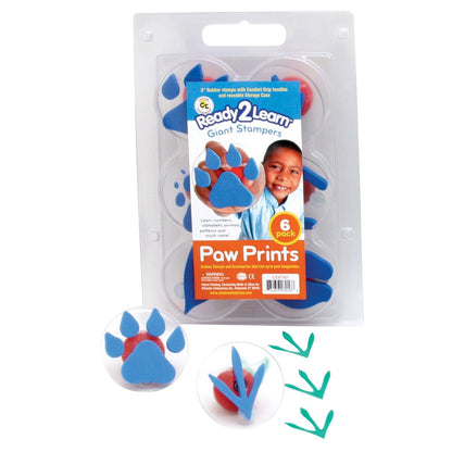 Giant Stampers - Paw Prints - 6 Per Set - 2 Sets - Loomini