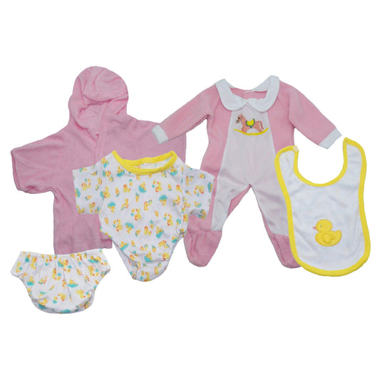 Girl Doll Clothes Set, 3 Outfits - Loomini