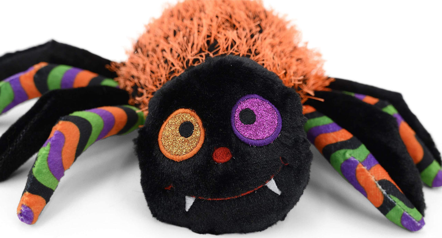 Gitzy 7' Plush Halloween Spider (Orange) - Loomini