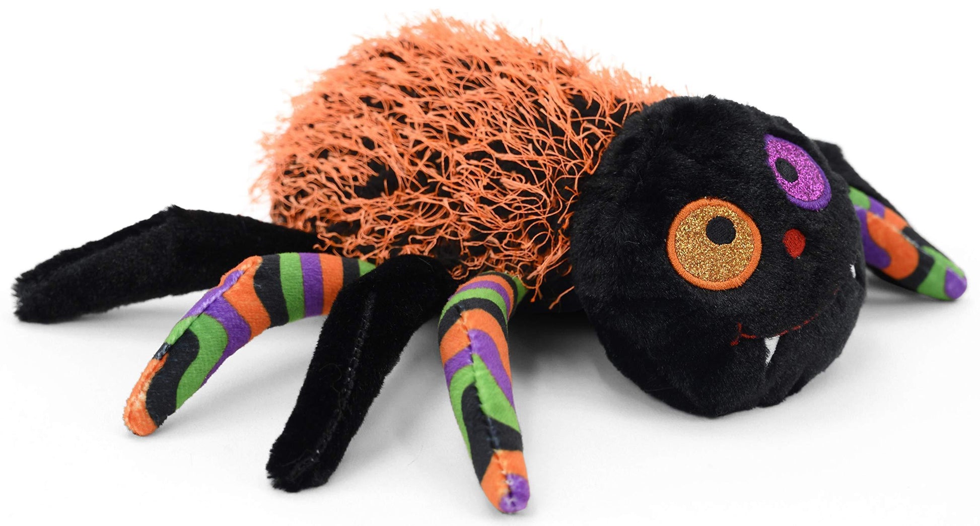 Gitzy 7' Plush Halloween Spider (Orange) - Loomini