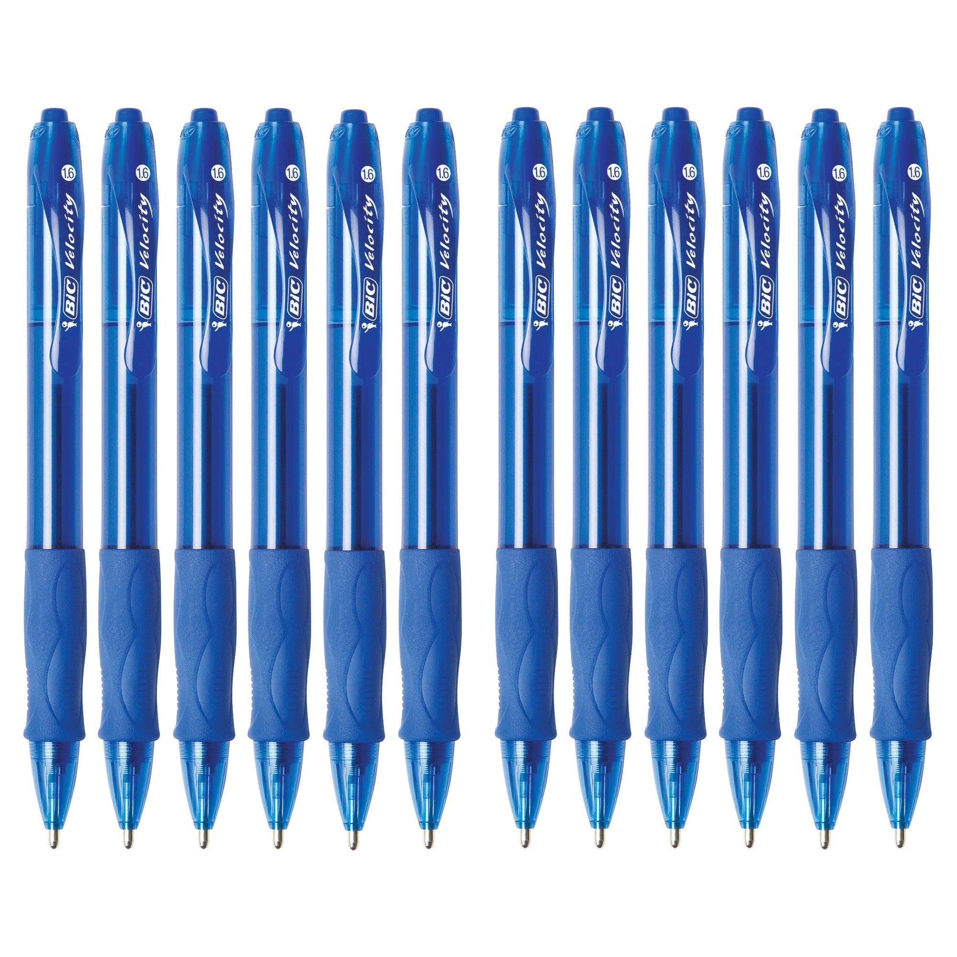 Glide™ Bold Retractable Ball Point Pen, Bold Point (1.6mm), Blue, 12-Count - Loomini